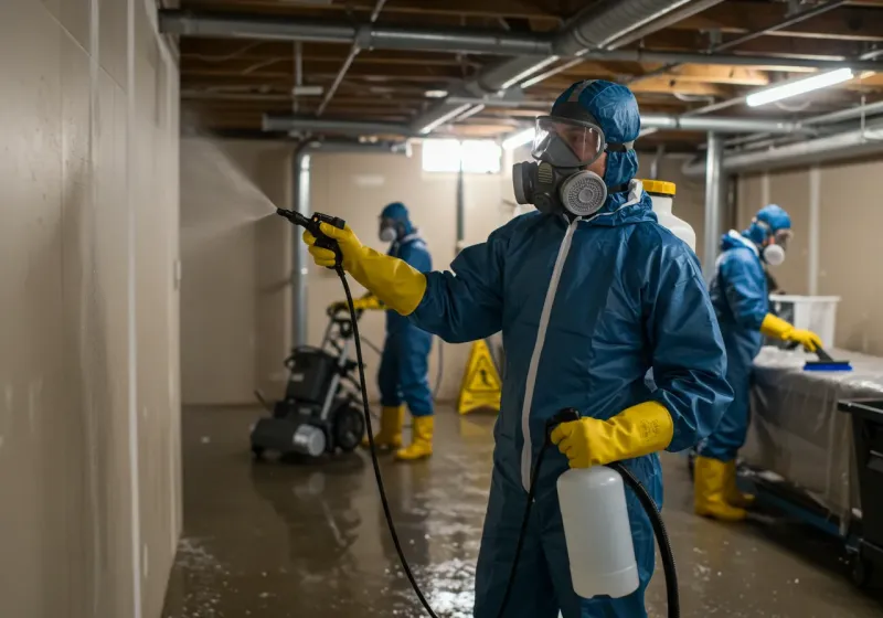 Basement Sanitization and Antimicrobial Treatment process in Pilot Mountain, NC